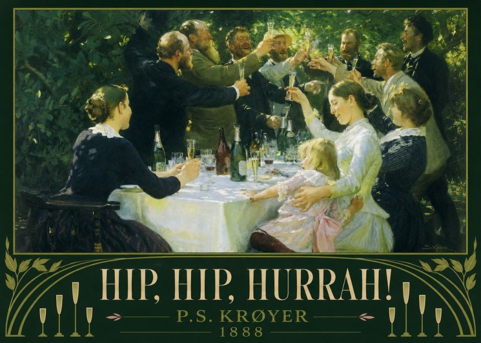 P.S. Krøyer Hip, Hip, Hurrah! No4 - Póster