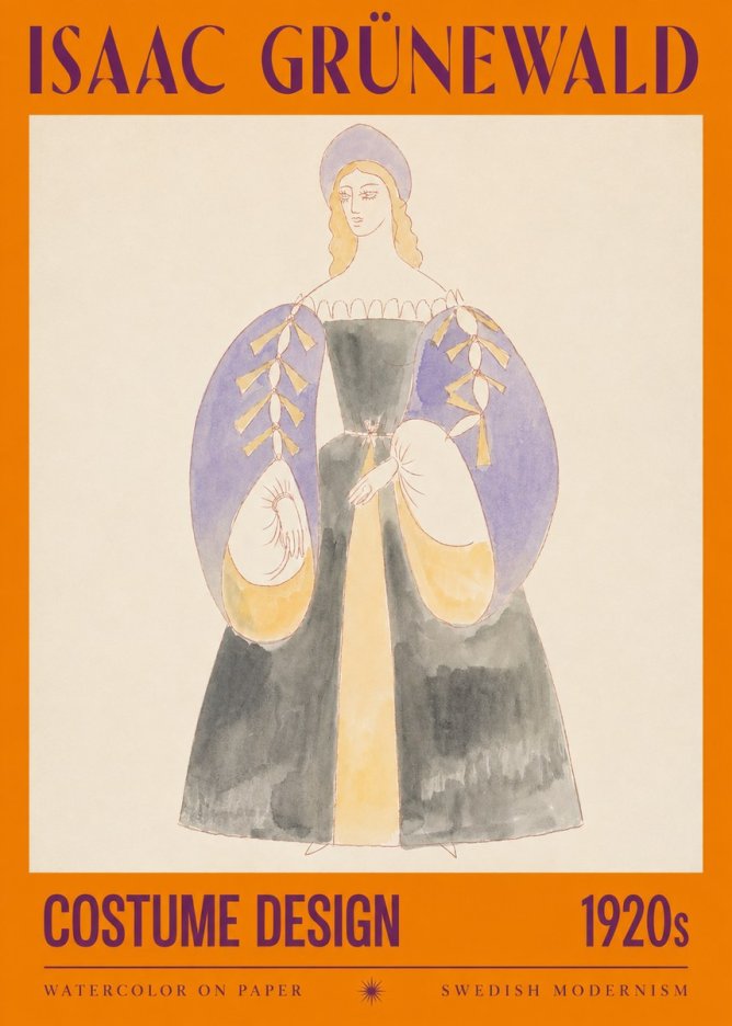 Isaac Grünewald Costume Design XIV No2 - Póster