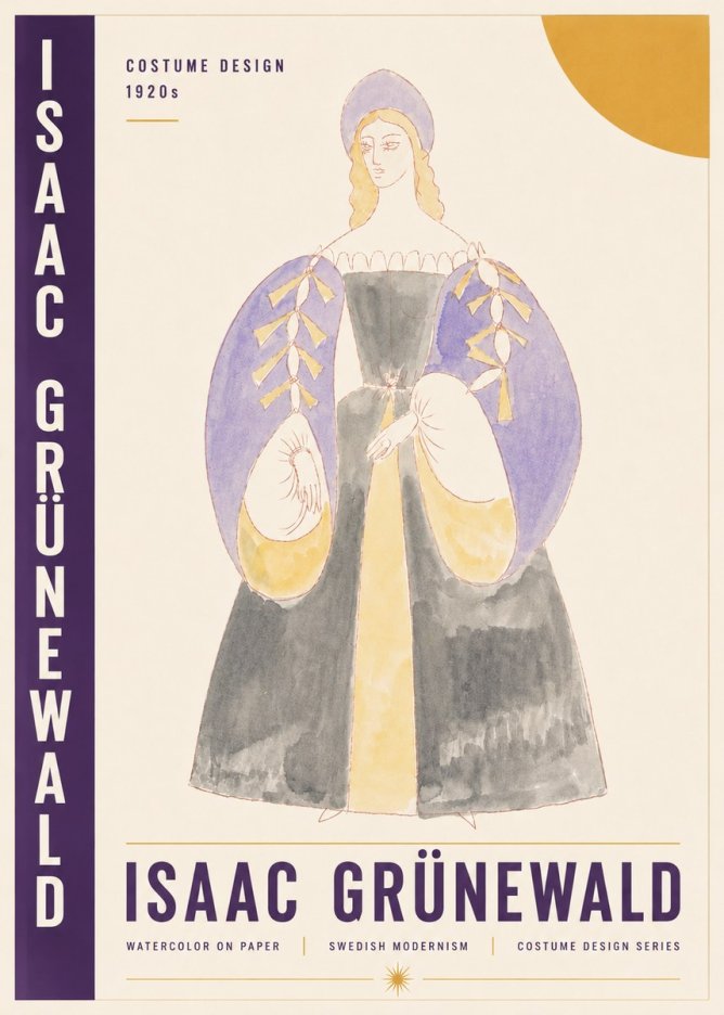 Isaac Grünewald Costume Design XIV No4 - Póster