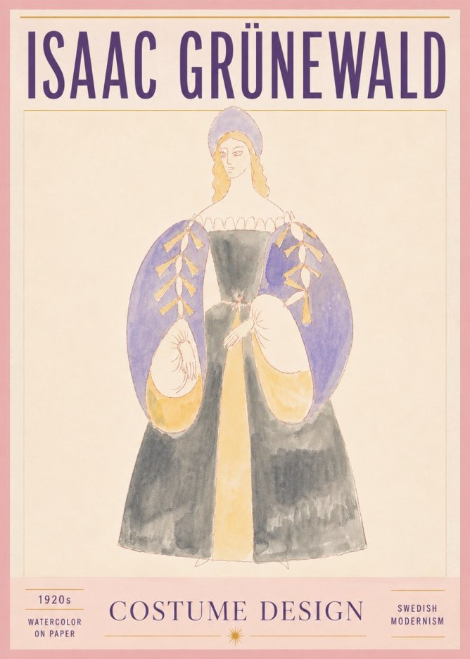Isaac Grünewald Costume Design XIV No5 - Póster