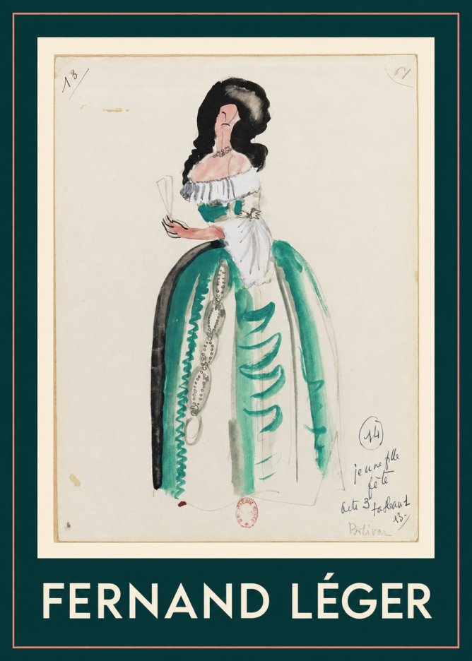 Fernand Léger Jeune Fille En Fête (Costume Design) No1 - Póster
