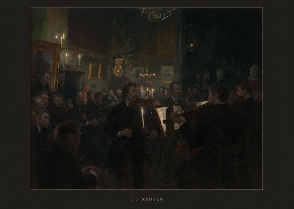 P.S. Krøyer An Evening at Høeberg's Home No6 - Póster