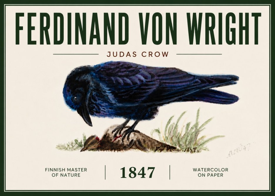 Ferdinand von Wright Judas Crow No4 - Póster
