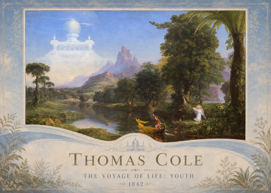 Thomas Cole The Voyage of Life: Youth IV No3 - Póster