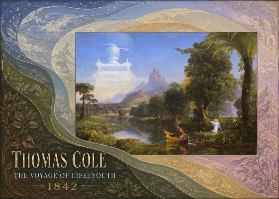 Thomas Cole The Voyage of Life: Youth IV No5 - Póster