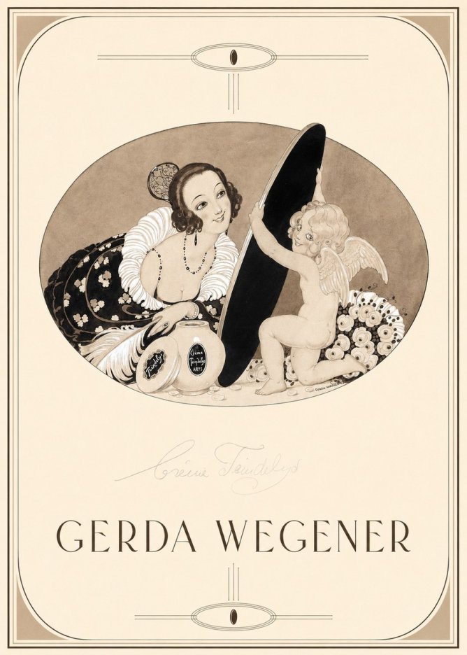 Gerda Wegener Crème Teindelys II No1 - Póster