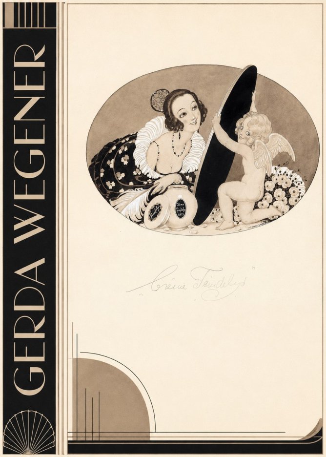 Gerda Wegener Crème Teindelys II No4 - Póster