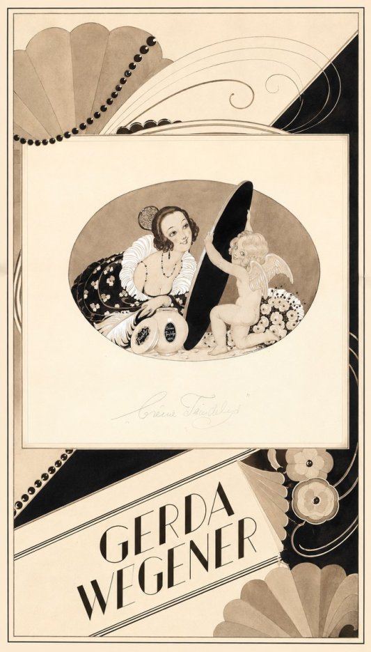 Gerda Wegener Crème Teindelys II No5 - Póster