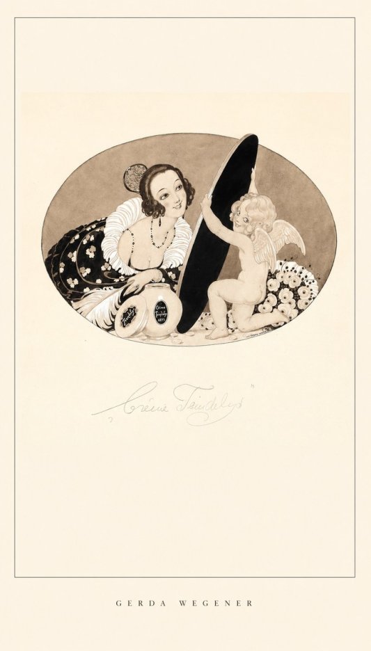 Gerda Wegener Crème Teindelys II No6 - Póster