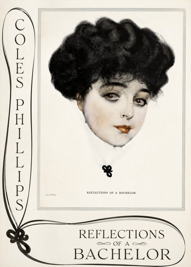 Coles Phillips Reflections of a Bachelor No2 - Póster