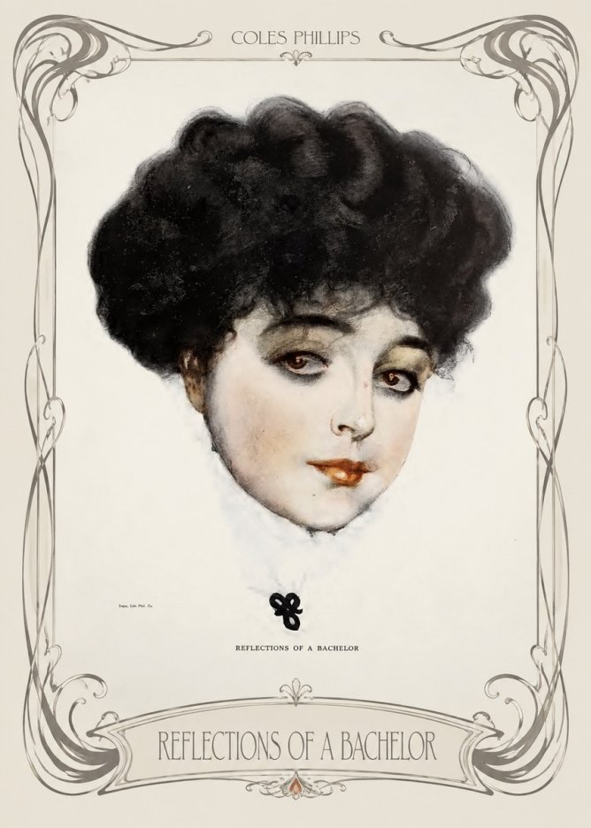 Coles Phillips Reflections of a Bachelor No4 - Póster