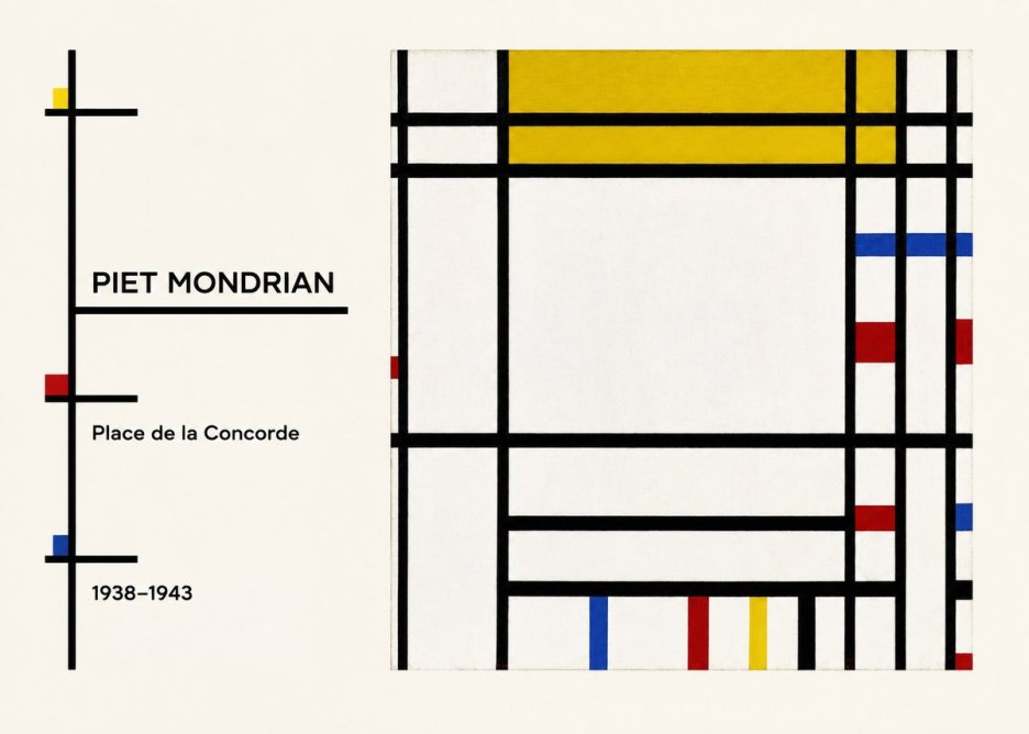 Piet Mondrian Place De La Concorde No6 - Póster