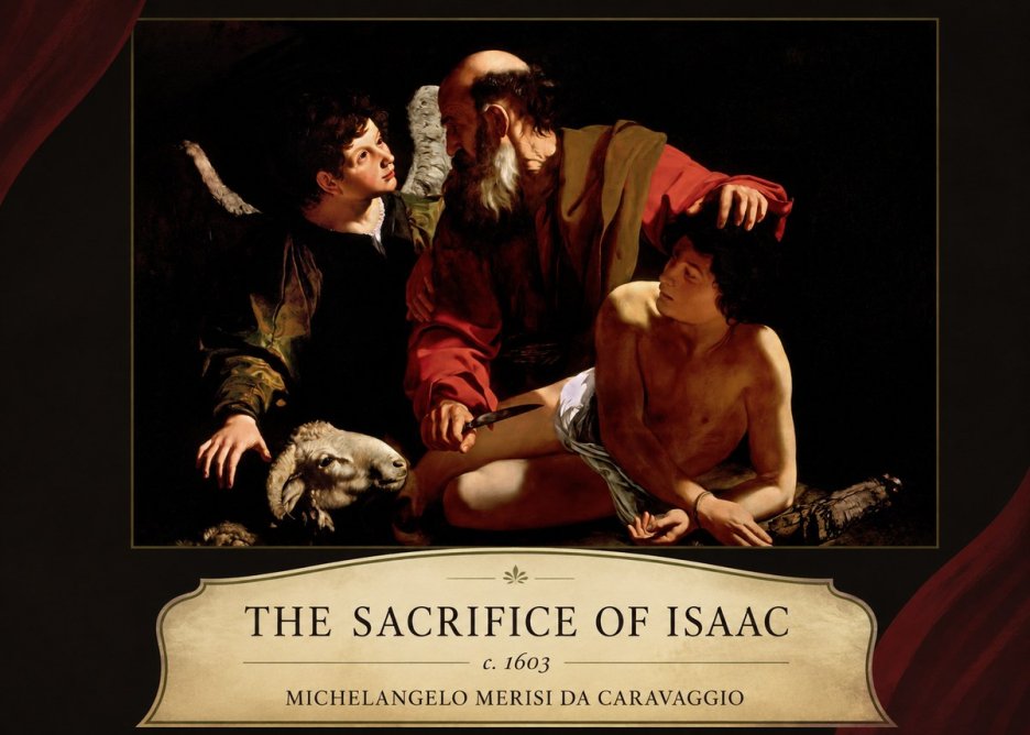Michelangelo Merisi da Caravaggio The Sacrifice of Isaac III No4 - Póster