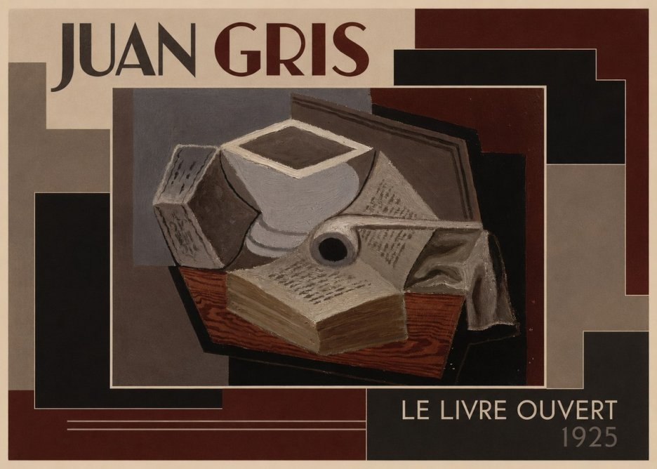 Juan Gris Le Livre Ouvert No4 - Póster