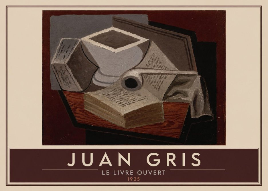 Juan Gris Le Livre Ouvert No5 - Póster