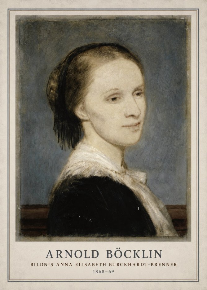 Arnold Böcklin Bildnis Anna Elisabeth Burckhardt-brenner No3 - Póster