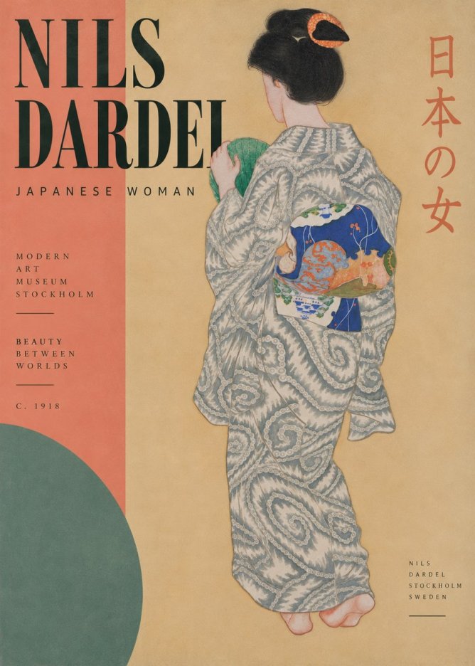 Nils Dardel Japanese Woman No2 - Póster
