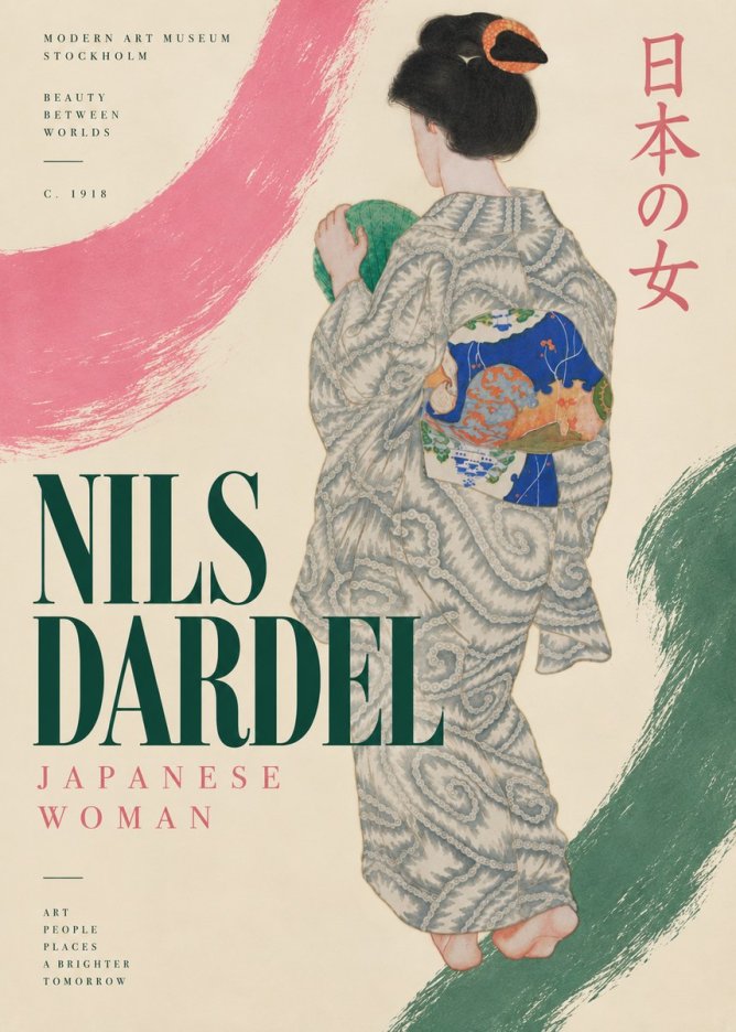 Nils Dardel Japanese Woman No6 - Póster