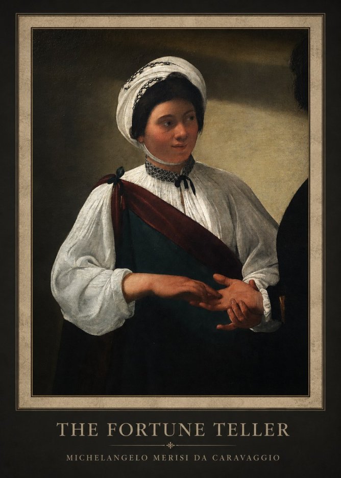 Michelangelo Merisi da Caravaggio The Fortune Teller IV No5 - Póster