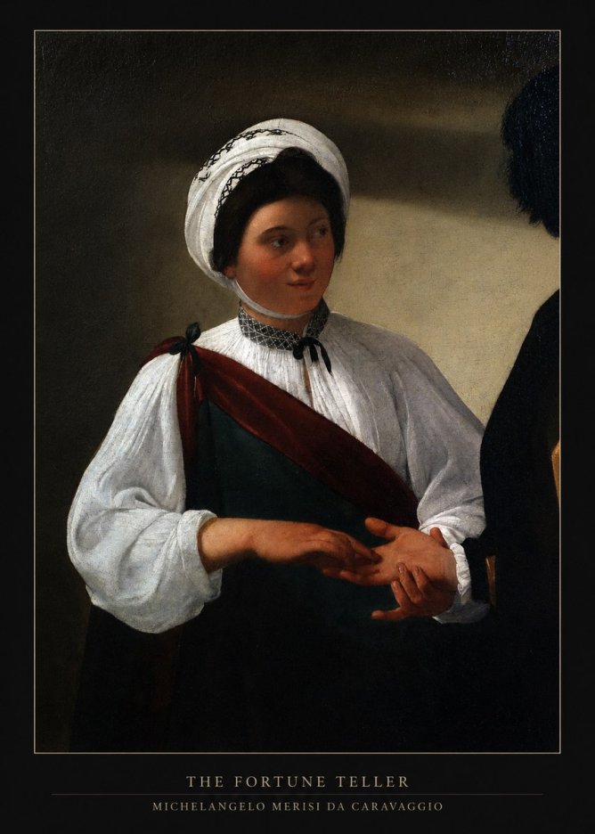 Michelangelo Merisi da Caravaggio The Fortune Teller IV No6 - Póster