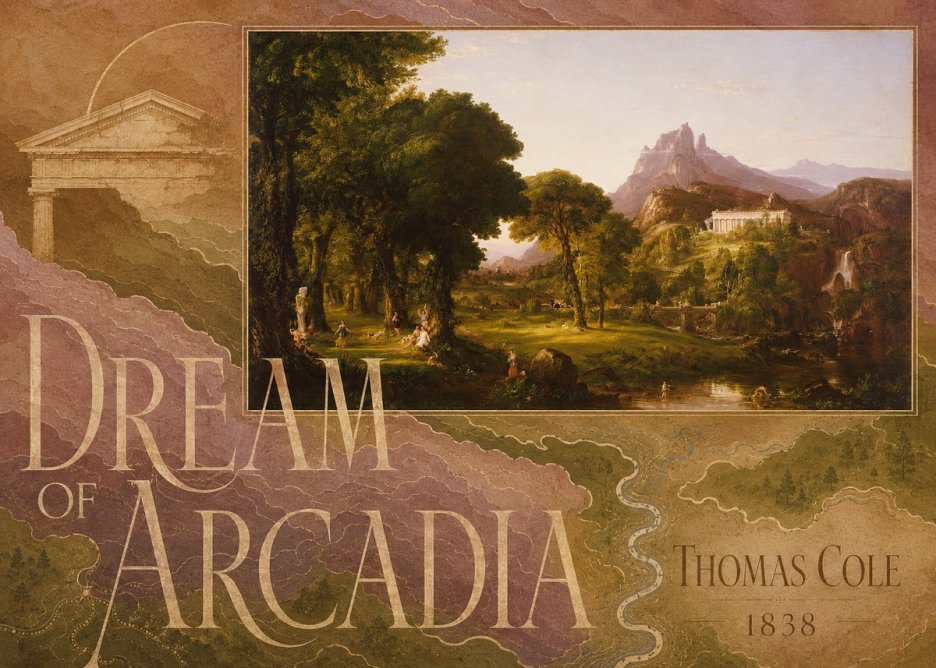 Thomas Cole The Dream of Arcadia No6 - Póster