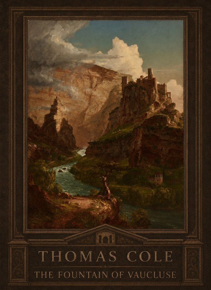 Thomas Cole The Fountain of Vaucluse II No4 - Póster