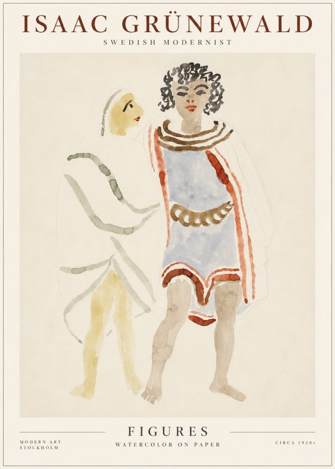 Isaac Grünewald Figures No1 - Póster