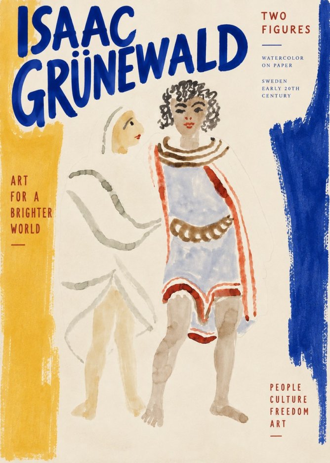 Isaac Grünewald Figures No5 - Póster