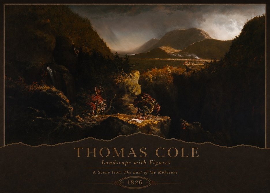Thomas Cole Landscape with Figures: a Scene from the Last of the Mohicans No6 - Póster