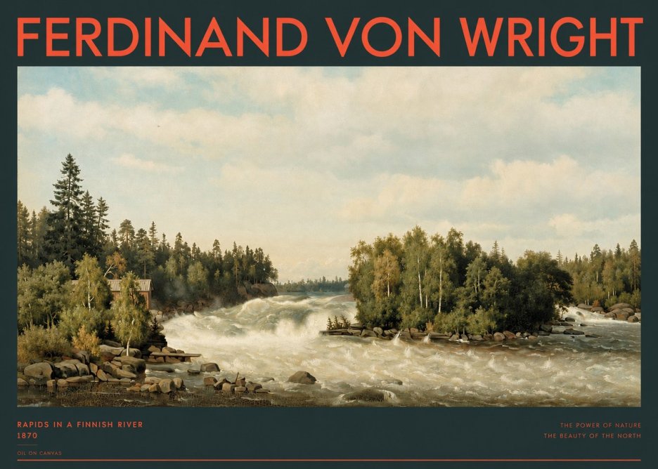 Ferdinand von Wright Rapids in a Finnish River No2 - Póster