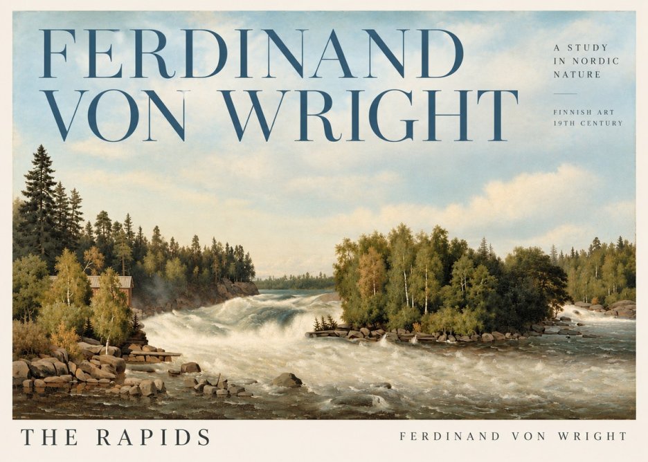 Ferdinand von Wright Rapids in a Finnish River No5 - Póster