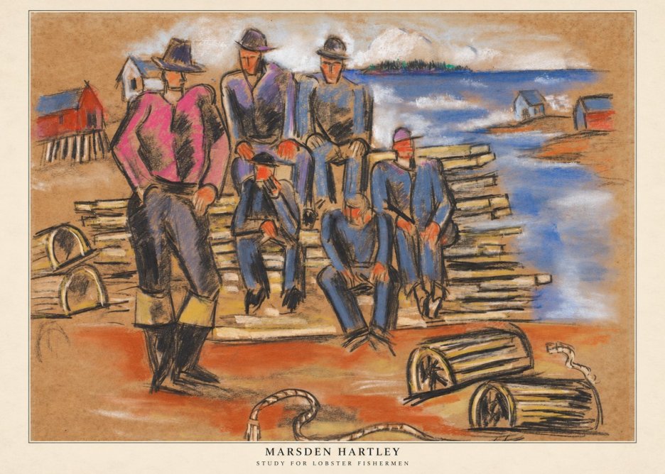 Marsden Hartley Study for 'Lobster Fishermen' No6 - Póster