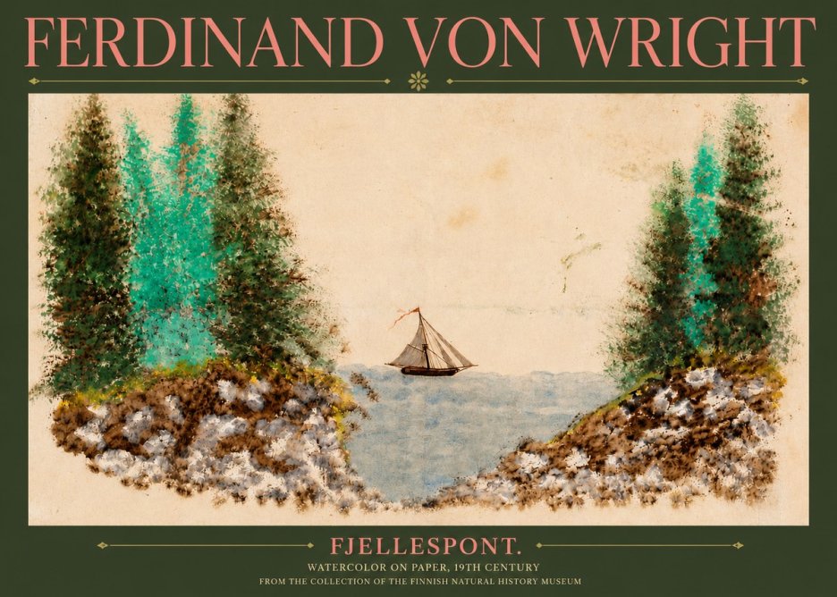 Ferdinand von Wright Fjellespont. No3 - Póster