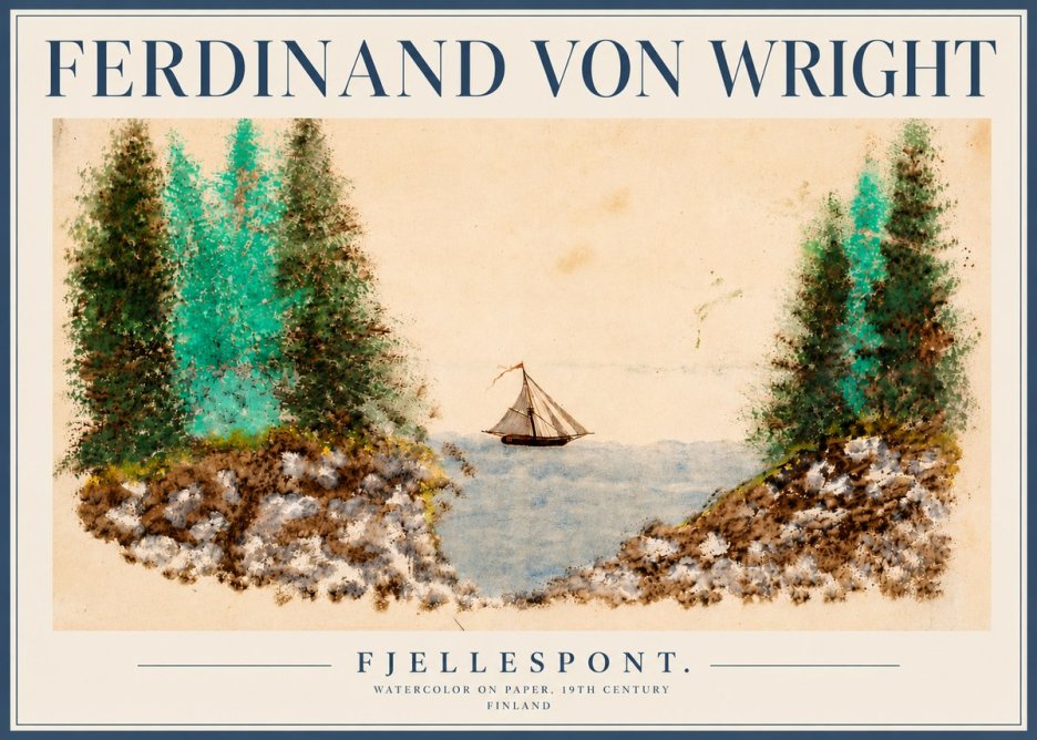 Ferdinand von Wright Fjellespont. No4 - Póster