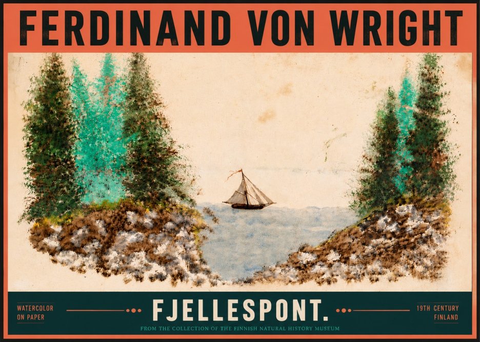 Ferdinand von Wright Fjellespont. No5 - Póster