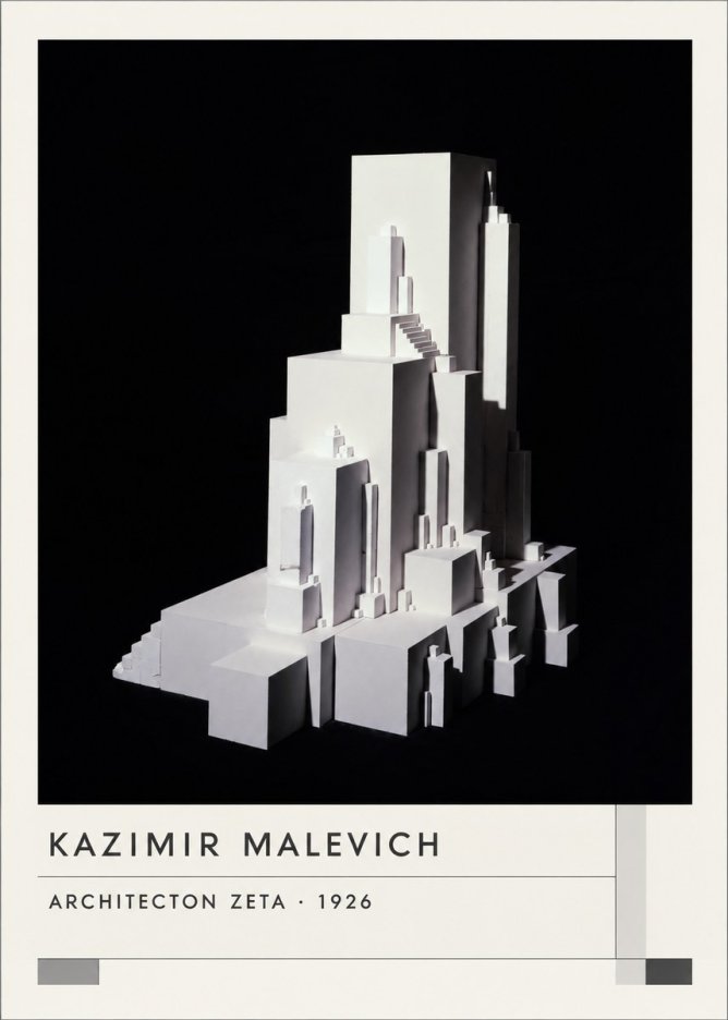 Kazimir Malevich Architecton Zeta No1 - Póster