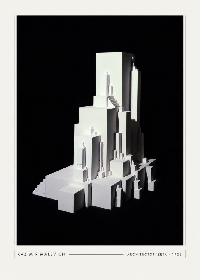 Kazimir Malevich Architecton Zeta No5 - Póster