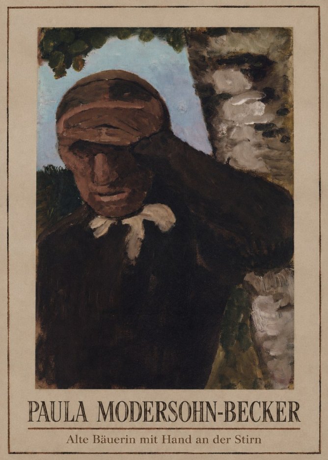 Paula Modersohn-Becker Alte Bäuerin Mit Hand an Der Stirn No1 - Póster