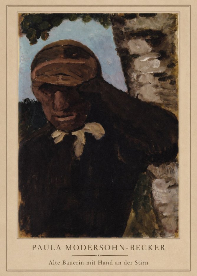Paula Modersohn-Becker Alte Bäuerin Mit Hand an Der Stirn No3 - Póster