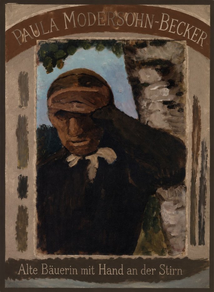 Paula Modersohn-Becker Alte Bäuerin Mit Hand an Der Stirn No4 - Póster