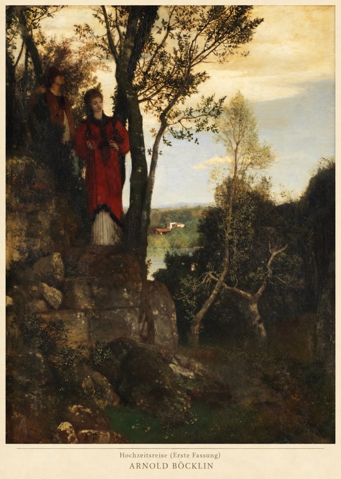 Arnold Böcklin Hochzeitsreise (Erste Fassung) No2 - Póster