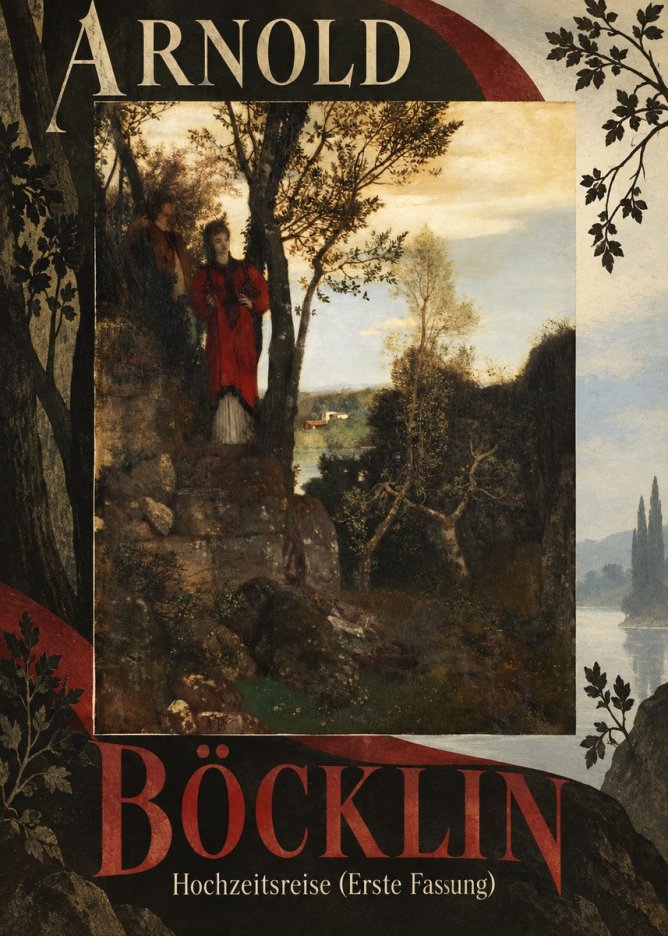 Arnold Böcklin Hochzeitsreise (Erste Fassung) No6 - Póster