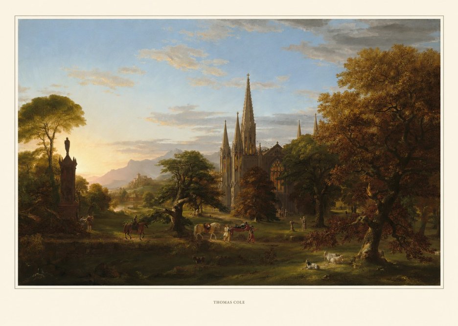 Thomas Cole The Architect's Dream No5 - Póster