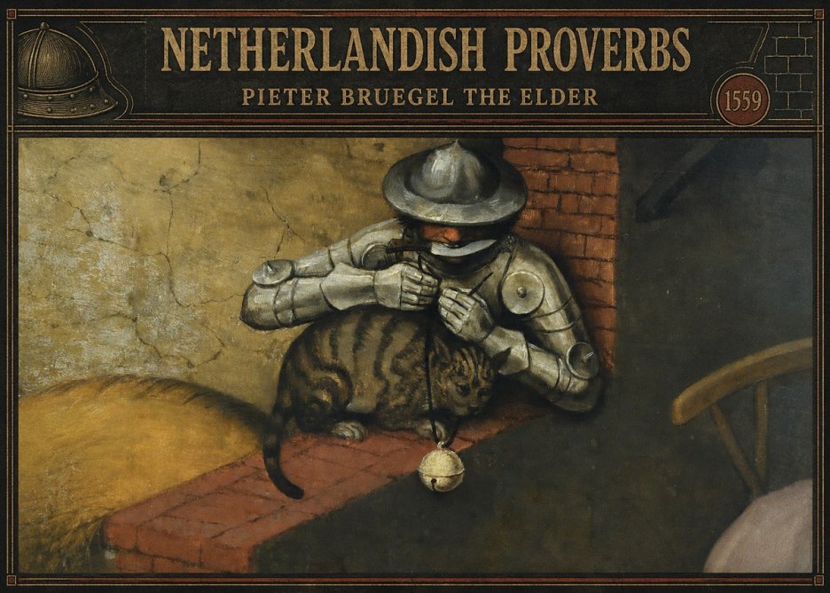 Pieter Bruegel Netherlandish Proverbs X No4 - Póster