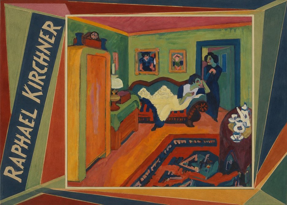 Raphael Kirchner Interior with Two Women No6 - Póster