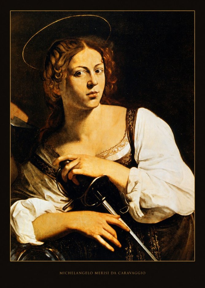 Michelangelo Merisi da Caravaggio Saint Catherine of Alexandria III No5 - Póster