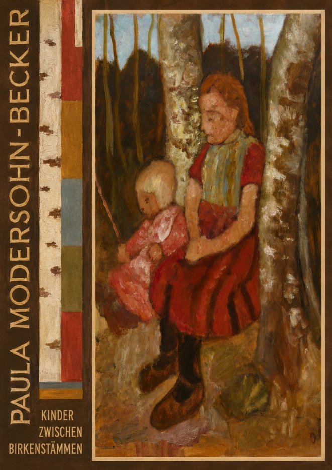 Paula Modersohn-Becker Kinder Zwischen Birkenstämmen No2 - Póster