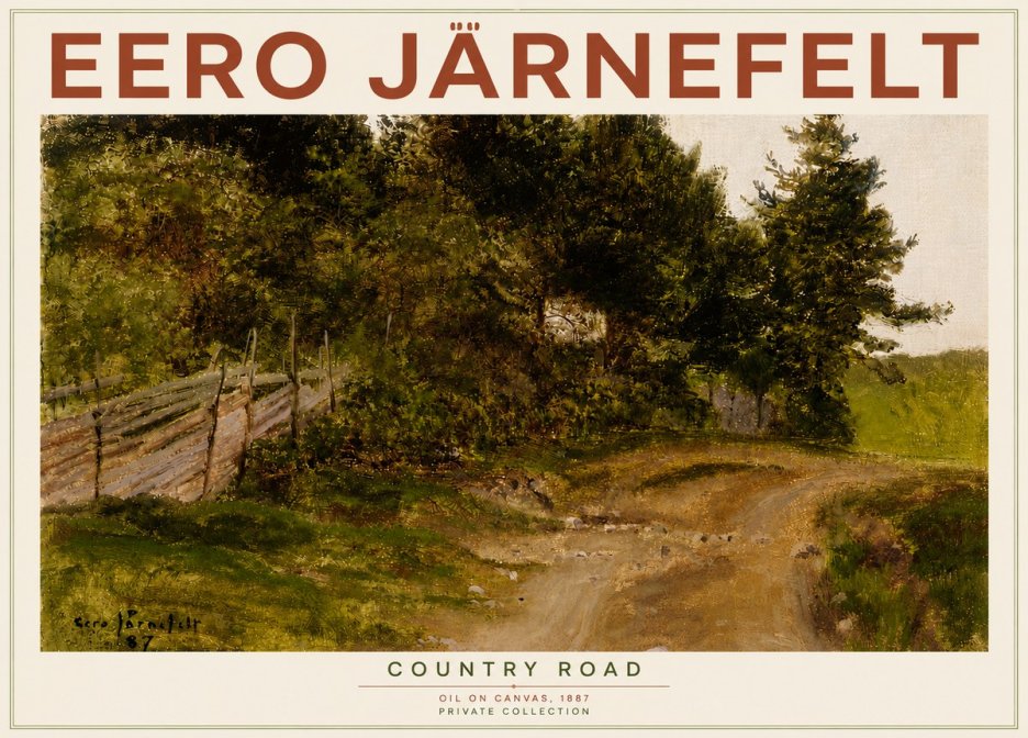 Eero Järnefelt Country Road No6 - Póster
