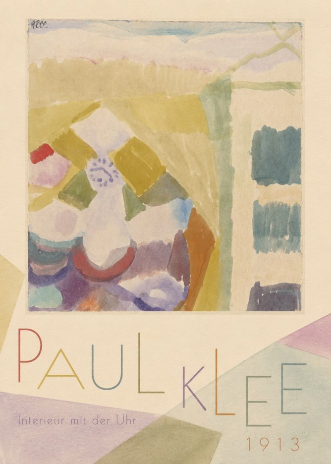 Paul Klee Interieur Mit Der Uhr II No3 - Póster