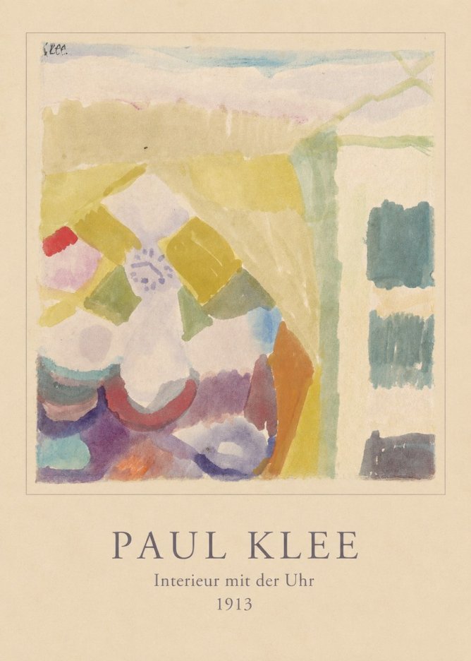 Paul Klee Interieur Mit Der Uhr II No4 - Póster